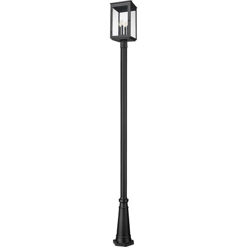 Hartwell 4 Light 116.75 inch Sand Black Outdoor Post Mounted Fixture