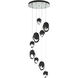 Chrysalis 9 Light 20.5 inch Vintage Platinum Pendant Ceiling Light in Black Crystal