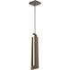 Intersezioni LED 6 inch Midnight Iron and Faux Walnut Mini Pendant Ceiling Light