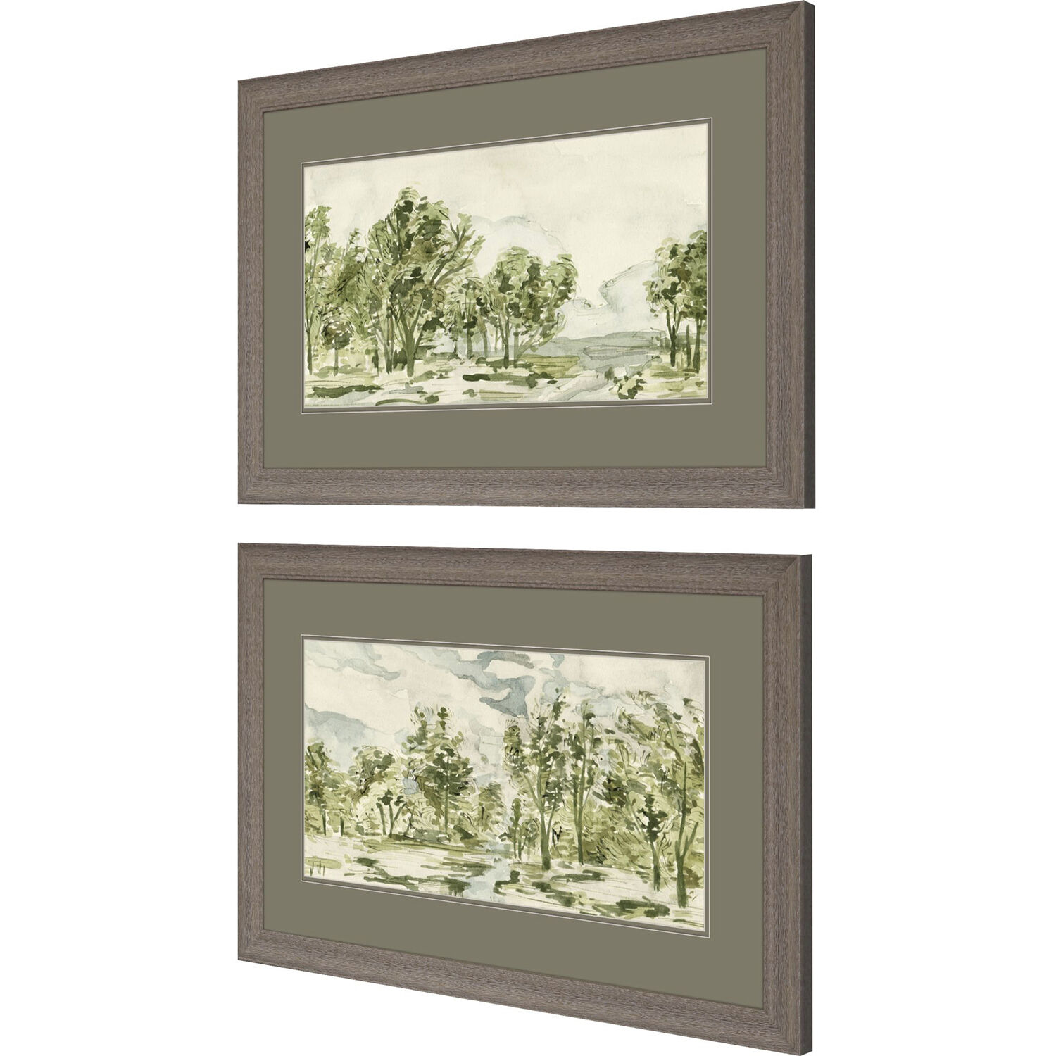 Landscapes Green and Beige and Neutral Framed Art, Propac