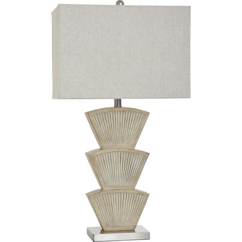 Cameron 32.25 inch 100.00 watt Leto Beige Table Lamp Portable Light