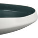 Greer 17.5 X 4 inch Centerpiece Bowl in Matte White and Turquoise Glazed