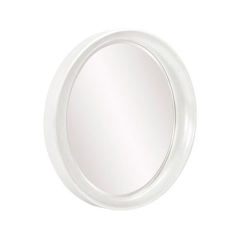 Ellipse 39 X 35 inch Glossy White Wall Mirror