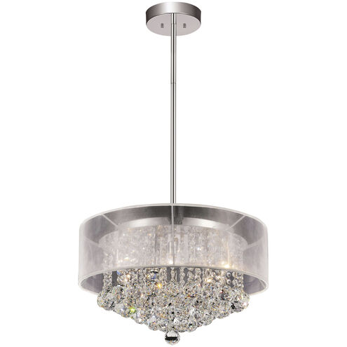 Radiant 9 Light 20 inch Chrome Drum Shade Chandelier Ceiling Light