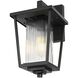 York 1 Light 13 inch Black Outdoor Wall Sconce