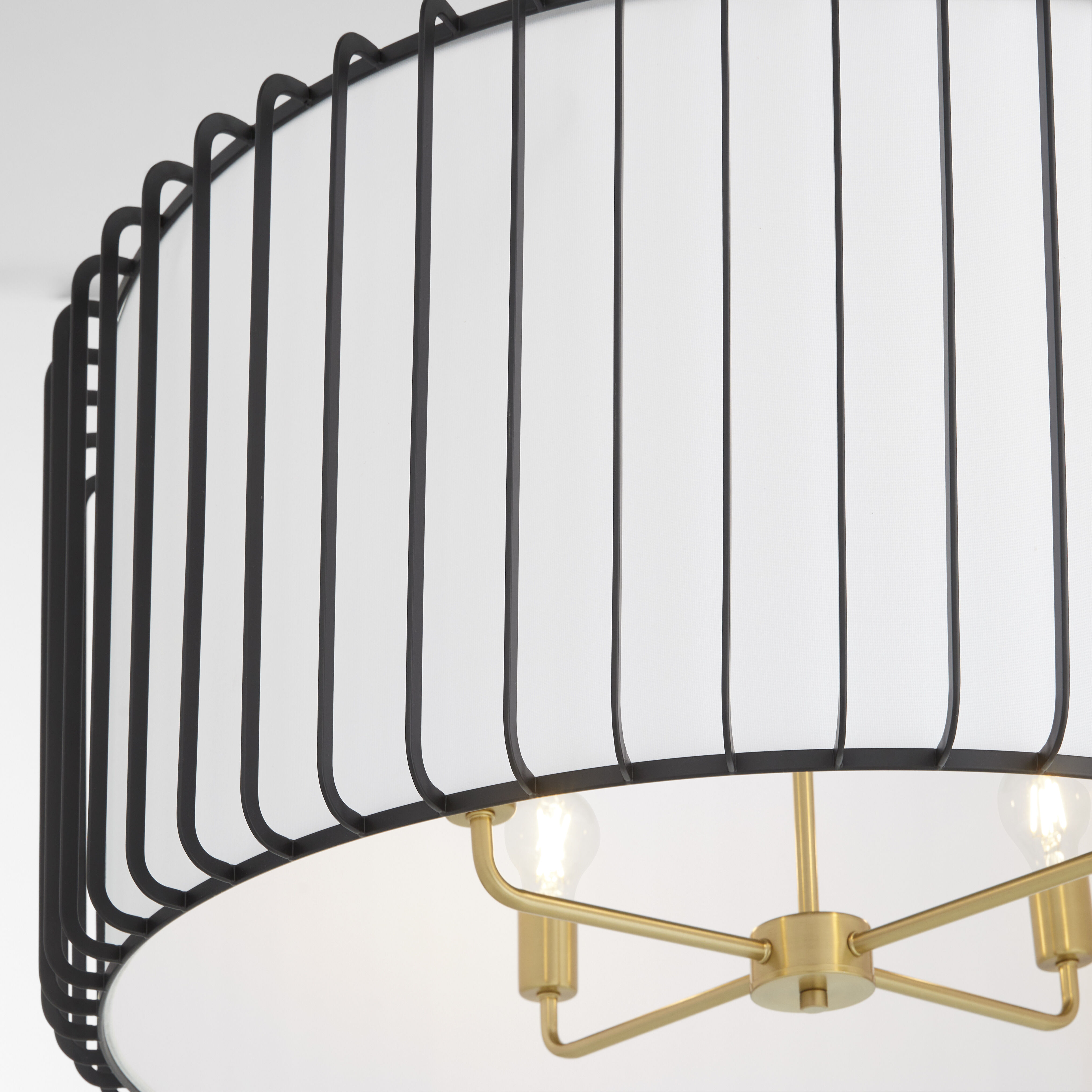 Tuxedo 4 Light 33 inch Black Pendant Ceiling Light, Large