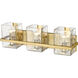 Bennington 3 Light 22.25 inch Modern Gold Vanity Wall Light