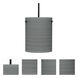 Tamburo 8 LED Black Stem Pendant Ceiling Light