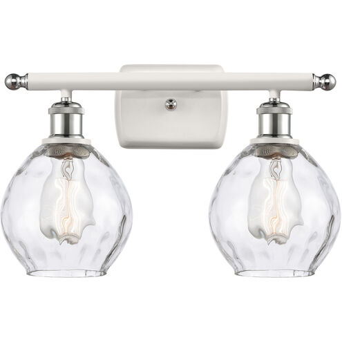 Ballston Small Waverly LED 16 inch White and Polished Chrome Bath Vanity Light Wall Light, Ballston