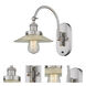 Franklin Restoration Halophane 1 Light 9 inch Brushed Satin Nickel Sconce Wall Light