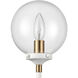 Boudreaux Sconce Wall Light in Matte White with Satin Brass