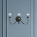 Lansdale 3 Light 19 inch Black with Brushed Nickel Accent Vanity Sconce Wall Light