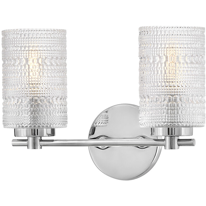 Mabel 2 Light 14 inch Chrome Bath Light Wall Light