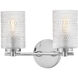 Mabel 2 Light 14 inch Chrome Bath Light Wall Light