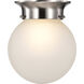 Brentwood 1 Light 6 inch Brushed Nickel Flush Mount Ceiling Light