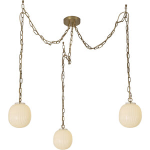 Alora Mood Cherise 3 Light 6.75 inch Brushed Gold Multi Pendant Ceiling Light