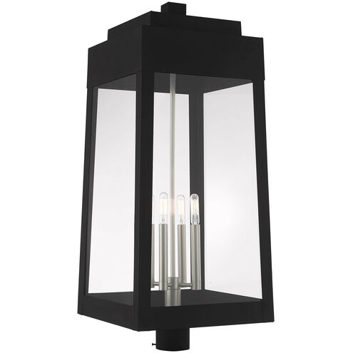 Oslo 4 Light 31 inch Black Outdoor Post Top Lantern