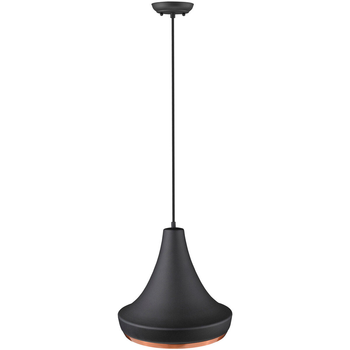 Tholos 1 Light 13.75 inch Matte Black Pendant Ceiling Light