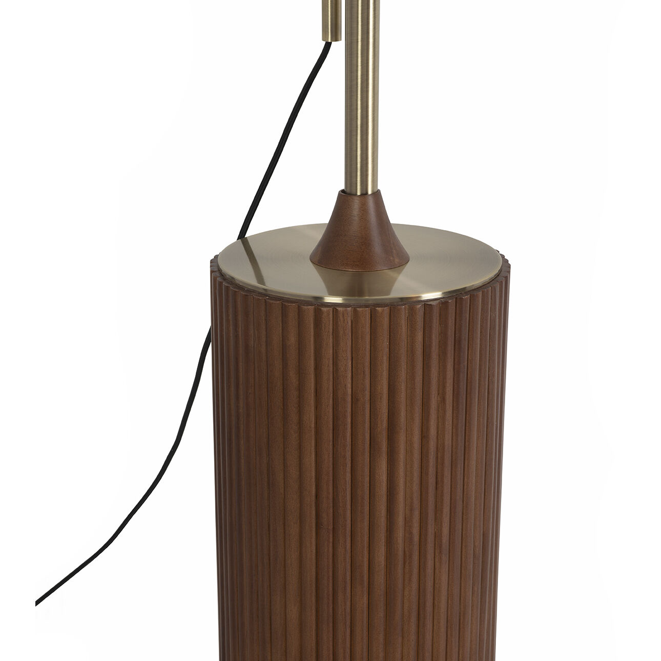 Tambo 86 inch 23.00 watt Dark Walnut and Weathered Brass Arc Floor Lamp Portable Light