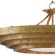 Belle 3 Light 36 inch Gold Leaf Chandelier Ceiling Light, Bunny Williams Collection