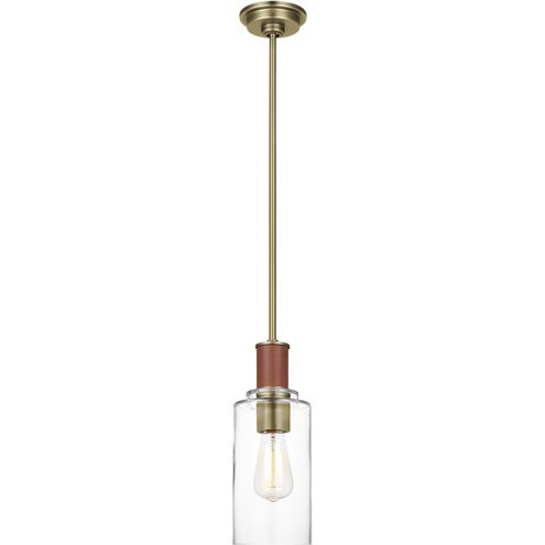 Hadley 1 Light 5 inch Time Worn Brass Pendant Ceiling Light