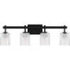 Brenthouse 4 Light 31.5 inch Matte Black Bath Light Wall Light, Extra Large