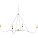 Lowcountry 4 Light Hi-Gloss White Chandelier Ceiling Light