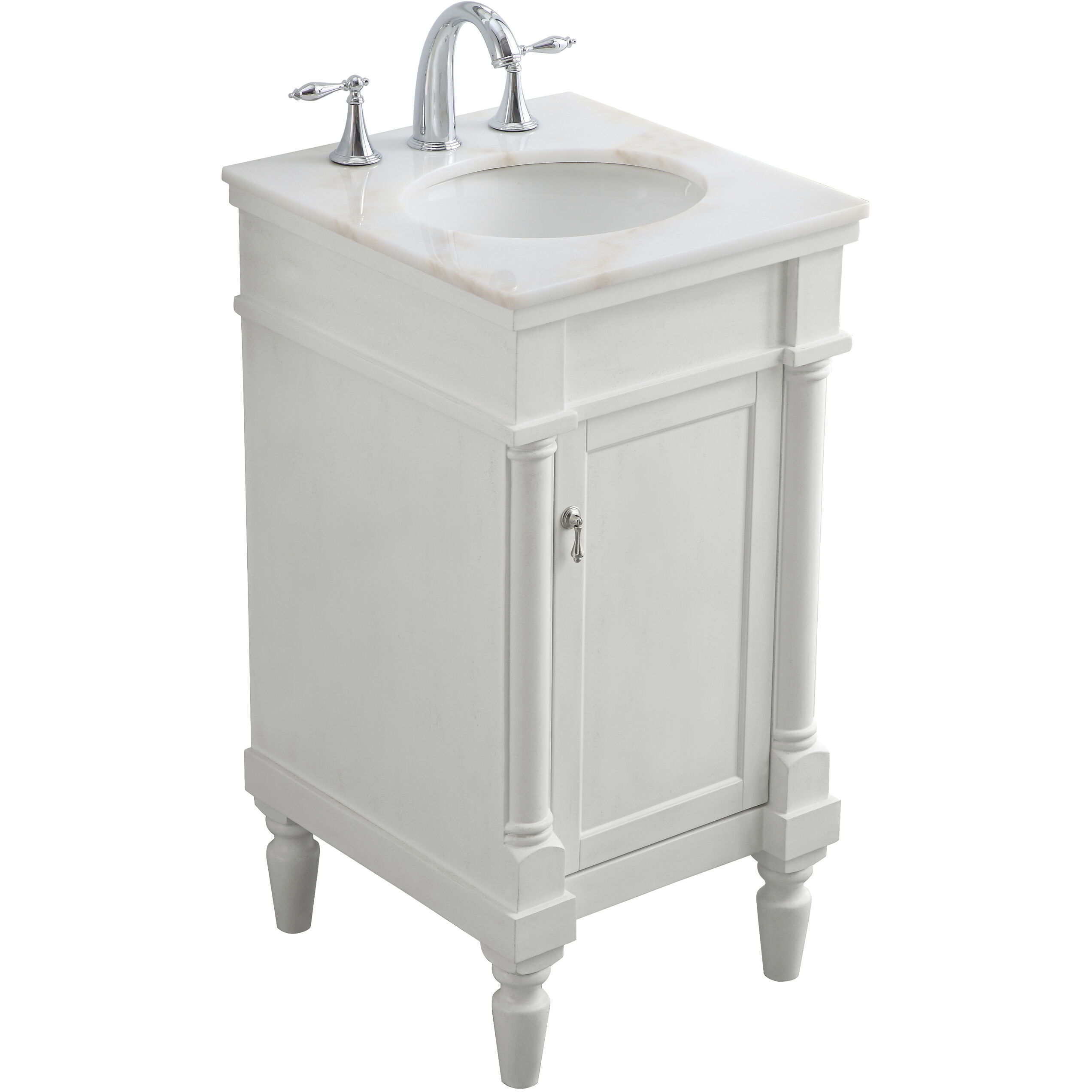 Lexington 19 X 18 X 35 inch Antique White Vanity Sink Set