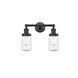 Franklin Restoration Dover LED 14 inch Matte Black Bath Vanity Light Wall Light in Seedy Glass, Franklin Restoration