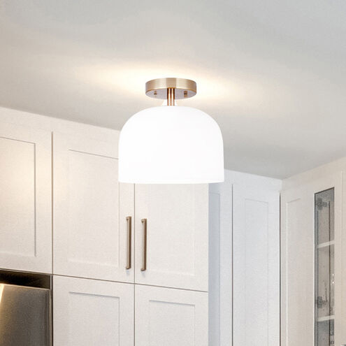 Novalee 1 Light 9.25 inch Gold Flush Mount Ceiling Light