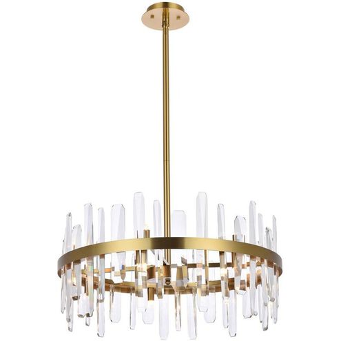 Serena 14 Light 25 inch Satin Gold Pendant Ceiling Light