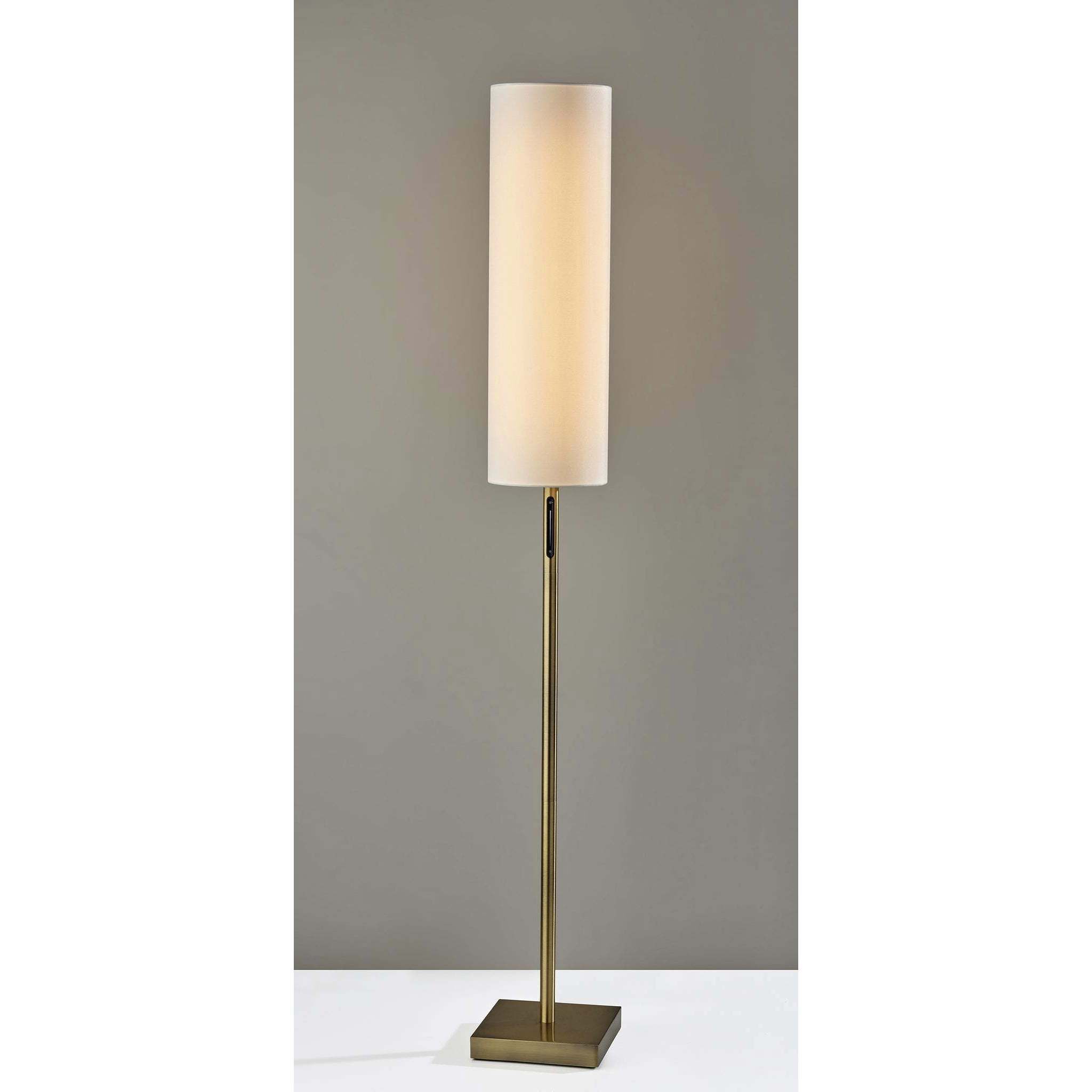 Matilda 62 inch 15.00 watt Antique Brass Floor Lamp Portable Light, with Smart Switch