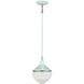 Mid-Century Schoolhouse 1 Light 8 inch Mint with Polished Chrome Mini Pendant Ceiling Light