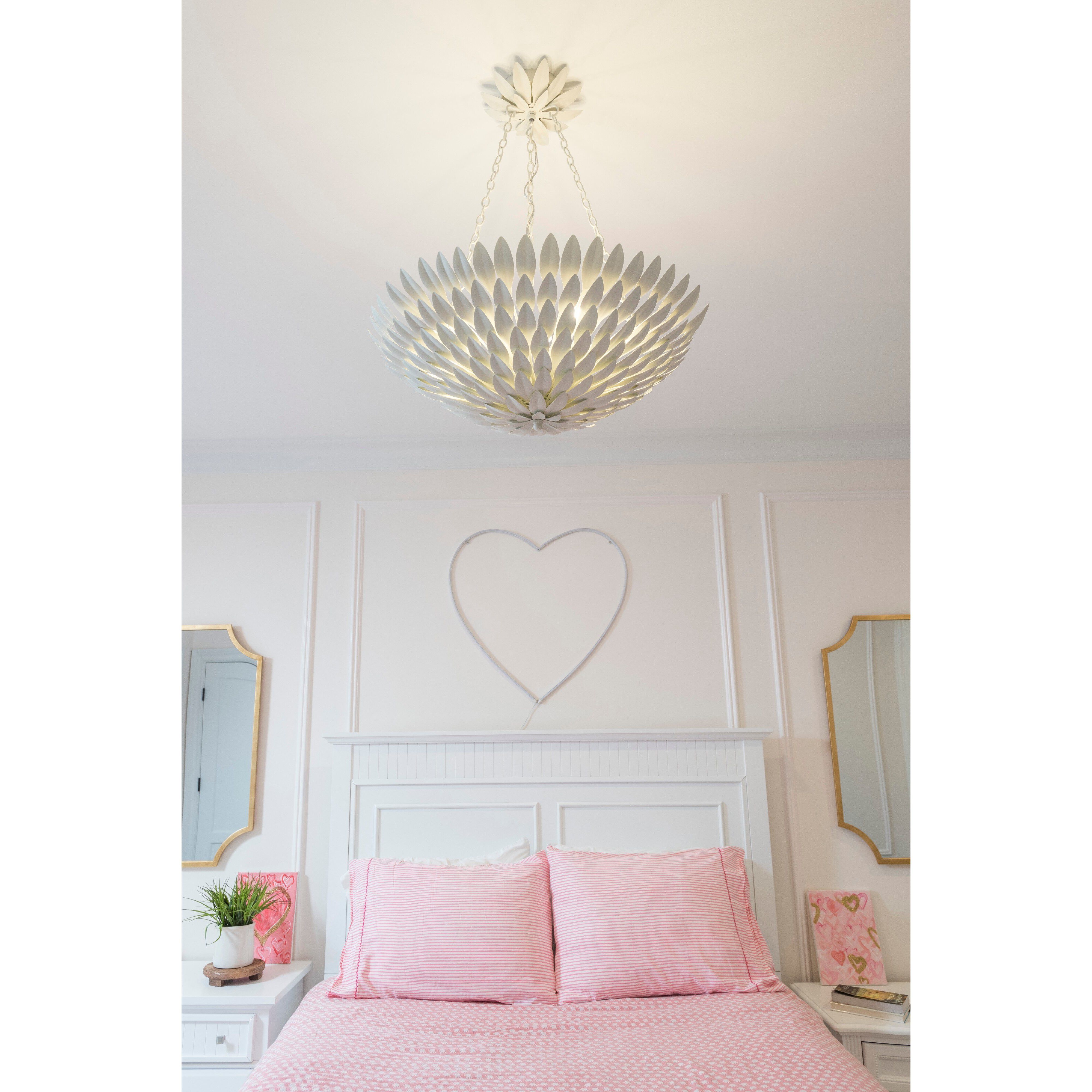 Broche 6 Light 24.5 inch Matte White Chandelier Ceiling Light