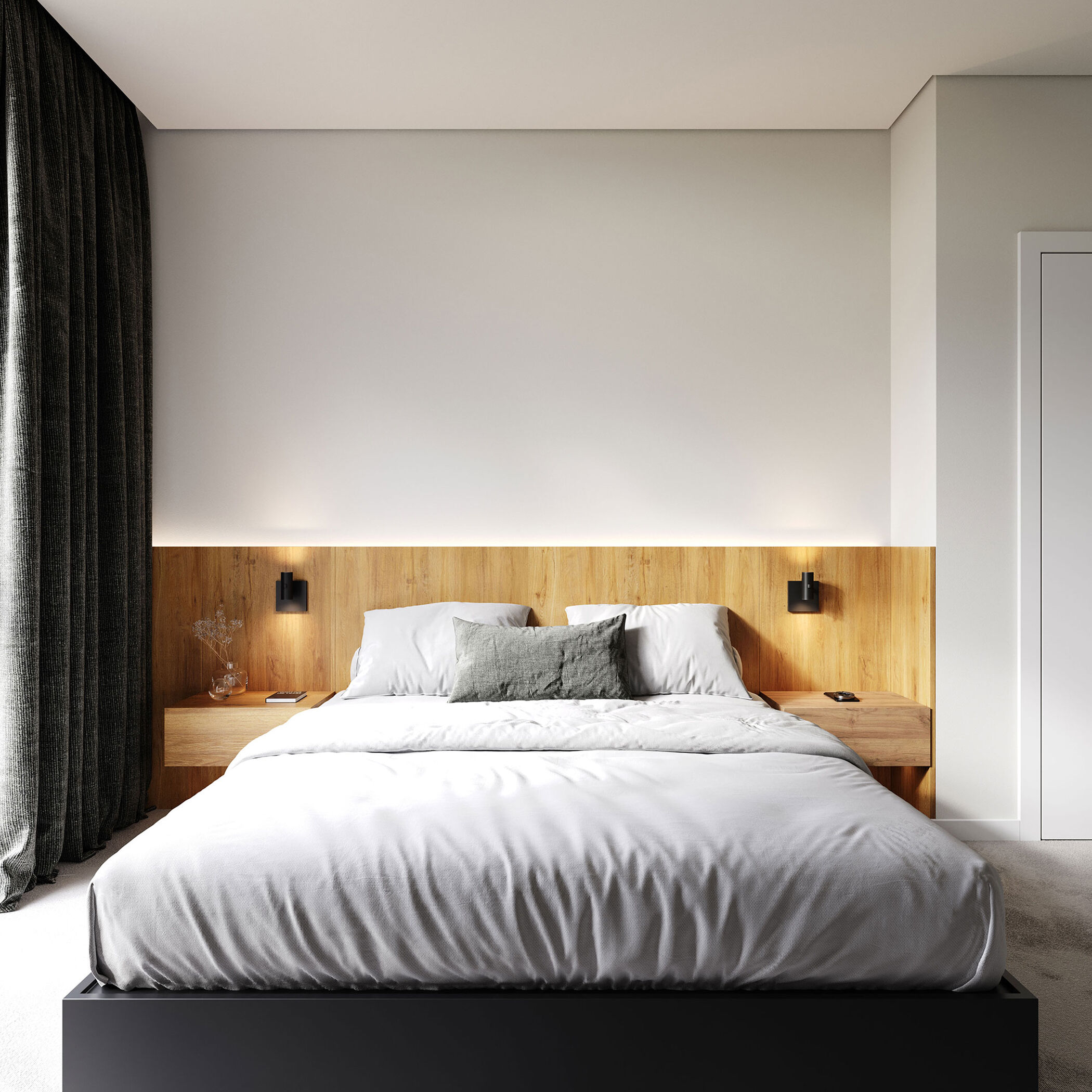 Suspenders LED 2 inch Satin Black ADA Modular Wall Mount Wall Light