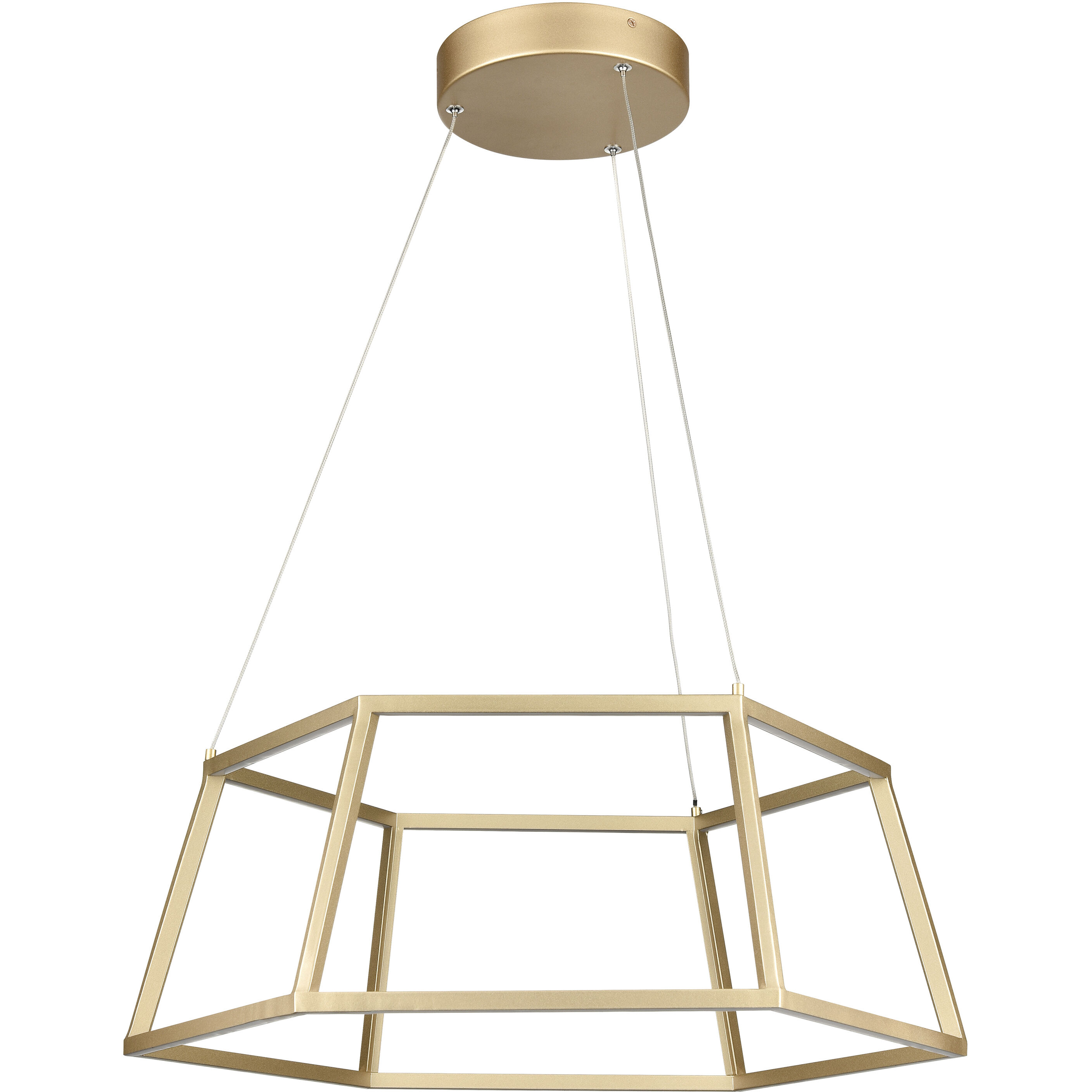 Minimalist LED 21 inch Soft Gold Chandelier Ceiling Light