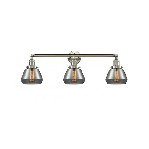 Franklin Restoration Fulton LED 30 inch Brushed Satin Nickel Bath Vanity Light Wall Light in Plated Smoke Glass, Franklin Restoration