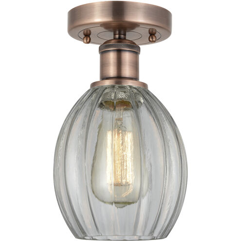 Eaton 1 Light 5.5 inch Antique Copper Semi-Flush Mount Ceiling Light