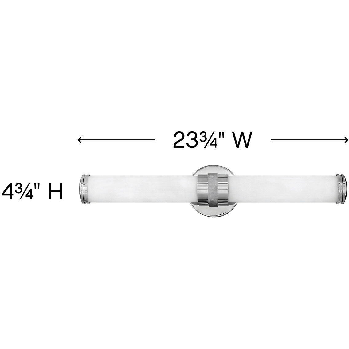 Remi LED 24 inch Chrome Vanity Light Wall Light, Vertical