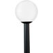 Outdoor Globe 1 Light 15 inch White Plastic Outdoor Post Lantern, Large
