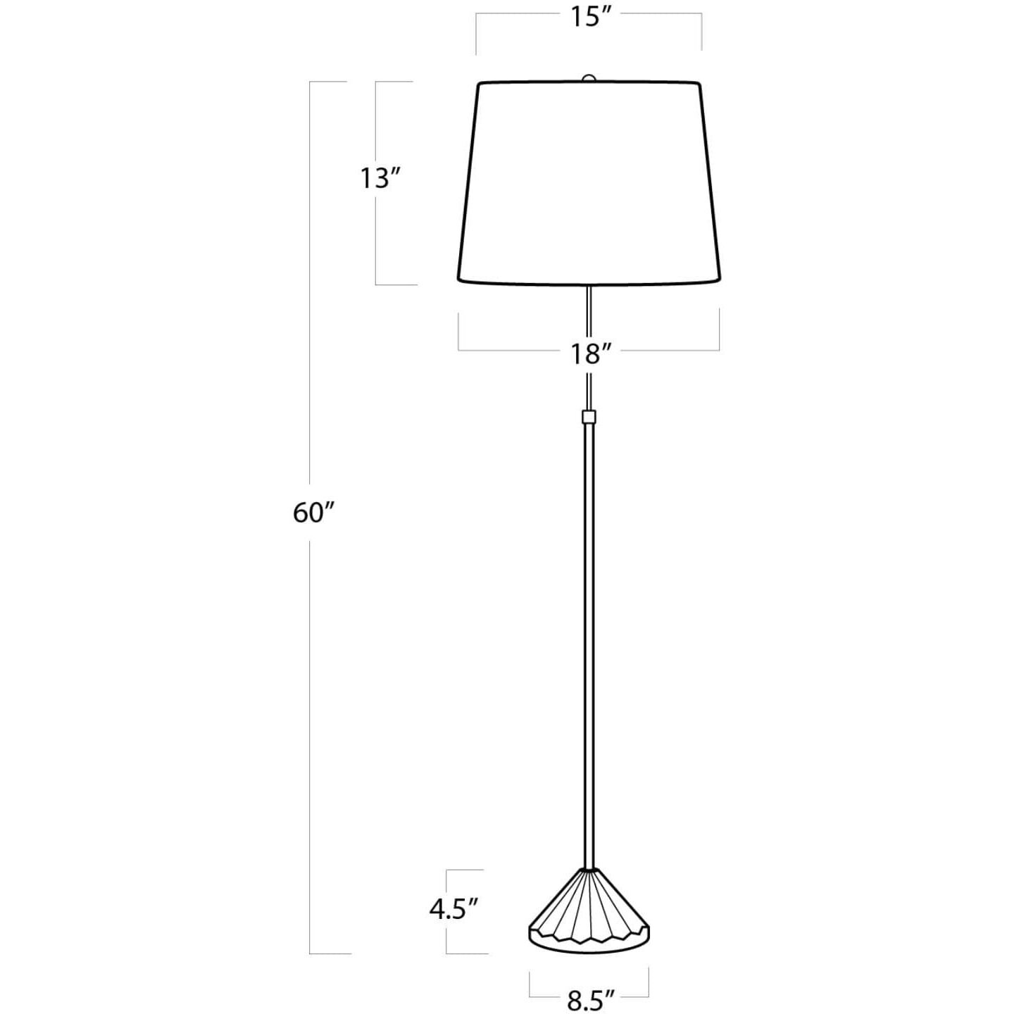 Parasol 60 inch 150.00 watt Gold Leaf Floor Lamp Portable Light