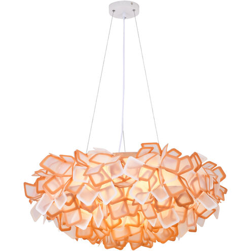 Canada LED 31 inch White & Orange LED Chandelier Ceiling Light