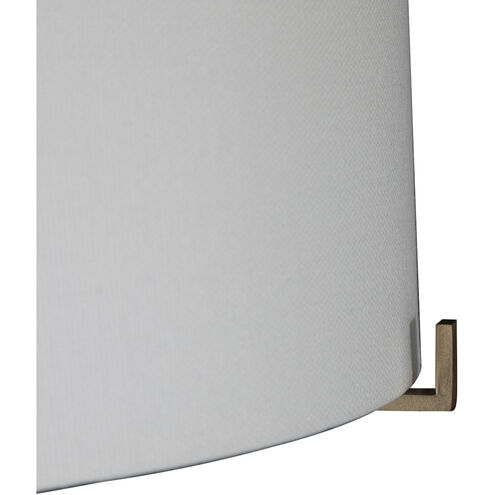 Florence 58 inch Brushed Brass / White Linen Table Lamp Portable Light