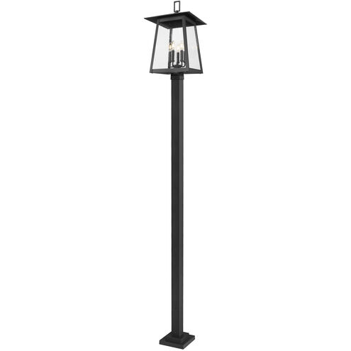 Rainer 5 Light 120 inch Black Outdoor Post Mounted Fixture in G9