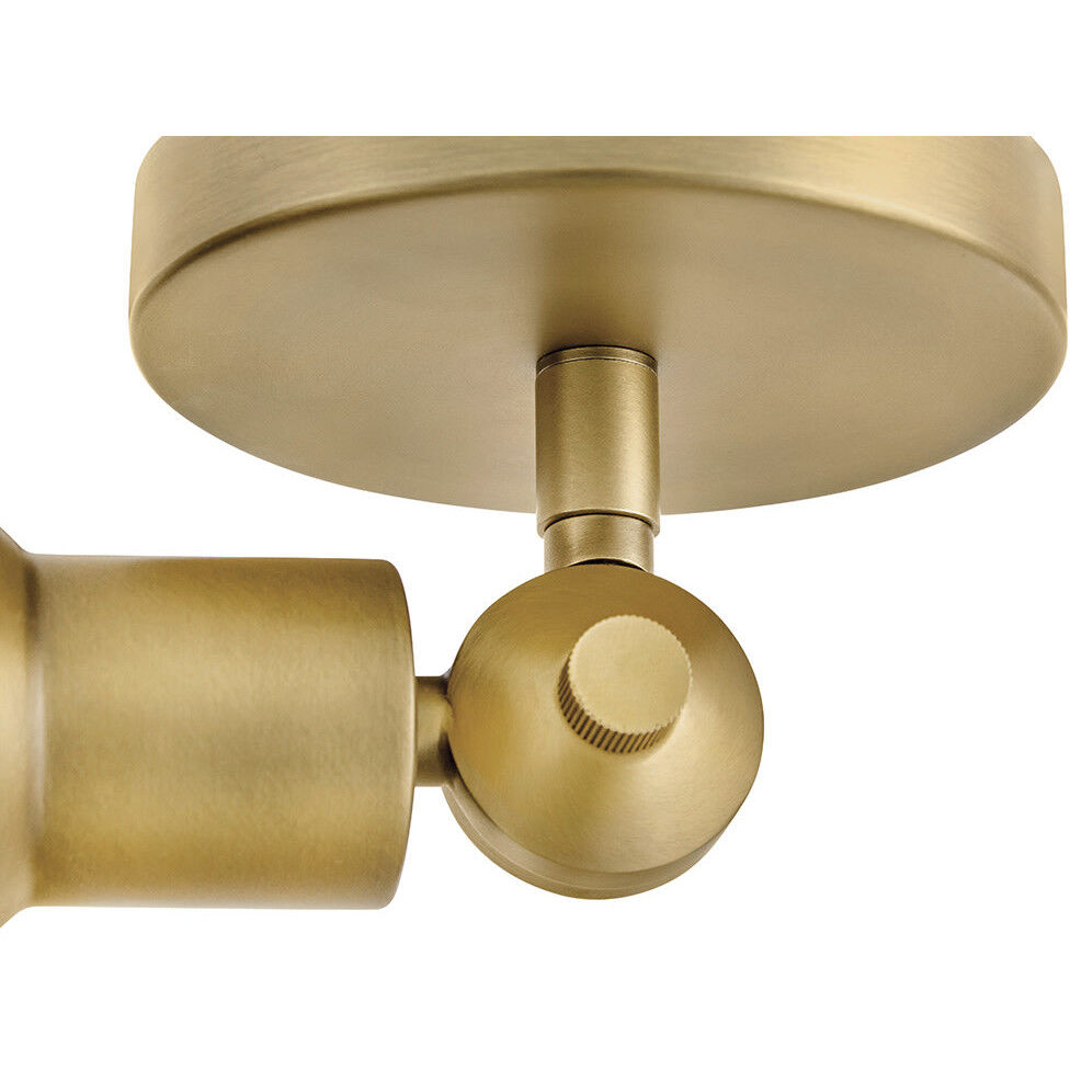 Dom 7 inch 9.00 watt Heritage Brass Adjustable Sconce Wall Light, Small
