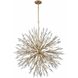 Crystal Fusion 12 Light 42 inch Peruvian Gold Chandelier Ceiling Light