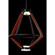 Art & Alchemy Aspen LED 16.6 inch Black Pendant Ceiling Light in Chestnut Leather with Alabaster