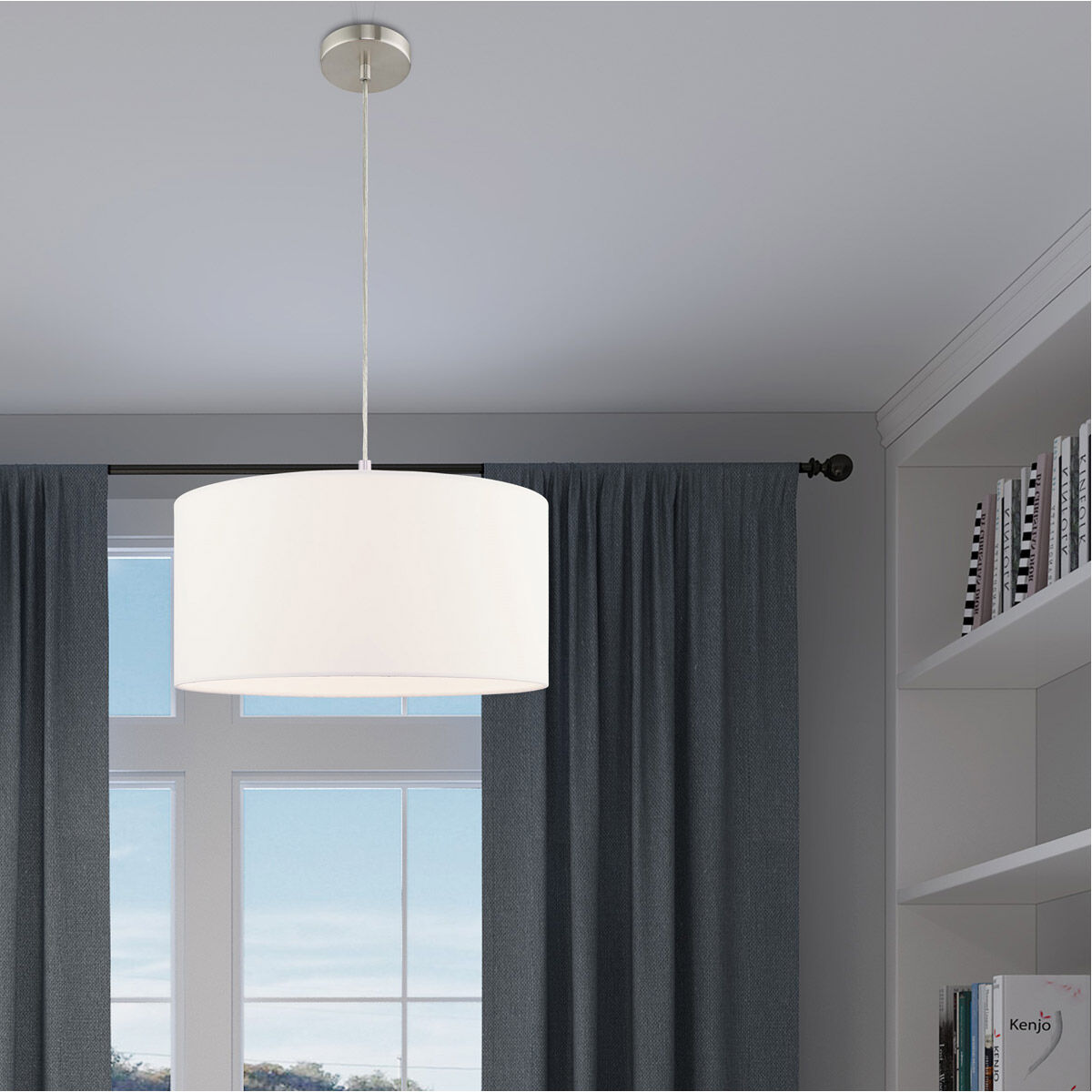 Clark 1 Light 18 inch Brushed Nickel Pendant Chandelier Ceiling Light