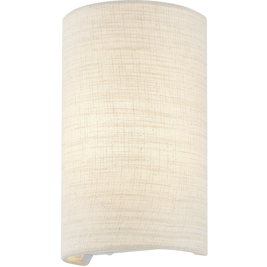 Textile Collection 1 Light 5.5 inch Cream and White ADA Wall Sconce Wall Light in 4" D x 5.5" W x 10" H, EVOLV