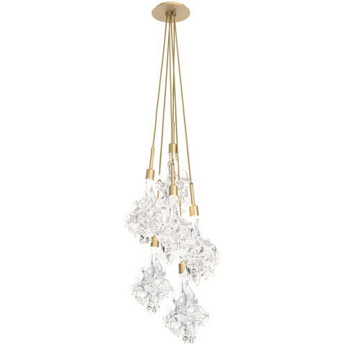 Blossom LED 13.5 inch Gilded Brass Pendant Ceiling Light in 3000K LED, Cluster